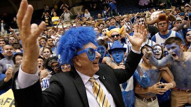 Dick Vitale at a Duke basketball game